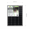 120 Watt, 12V Single Cell Monocrystalline Solar Panel